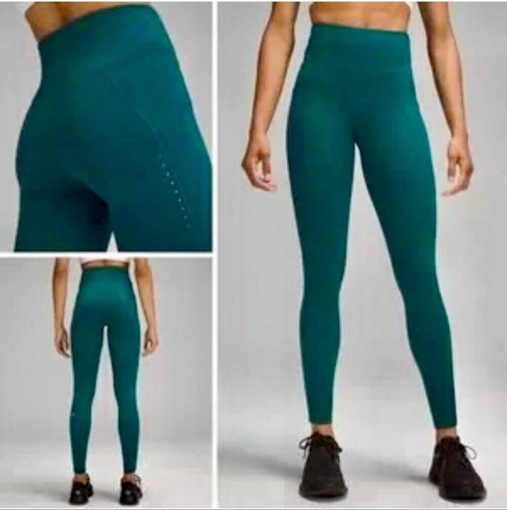 Lululemon NEW size 0 Fast and Free High-Rise Fleece Tight 28" w/ Pockets Storm T